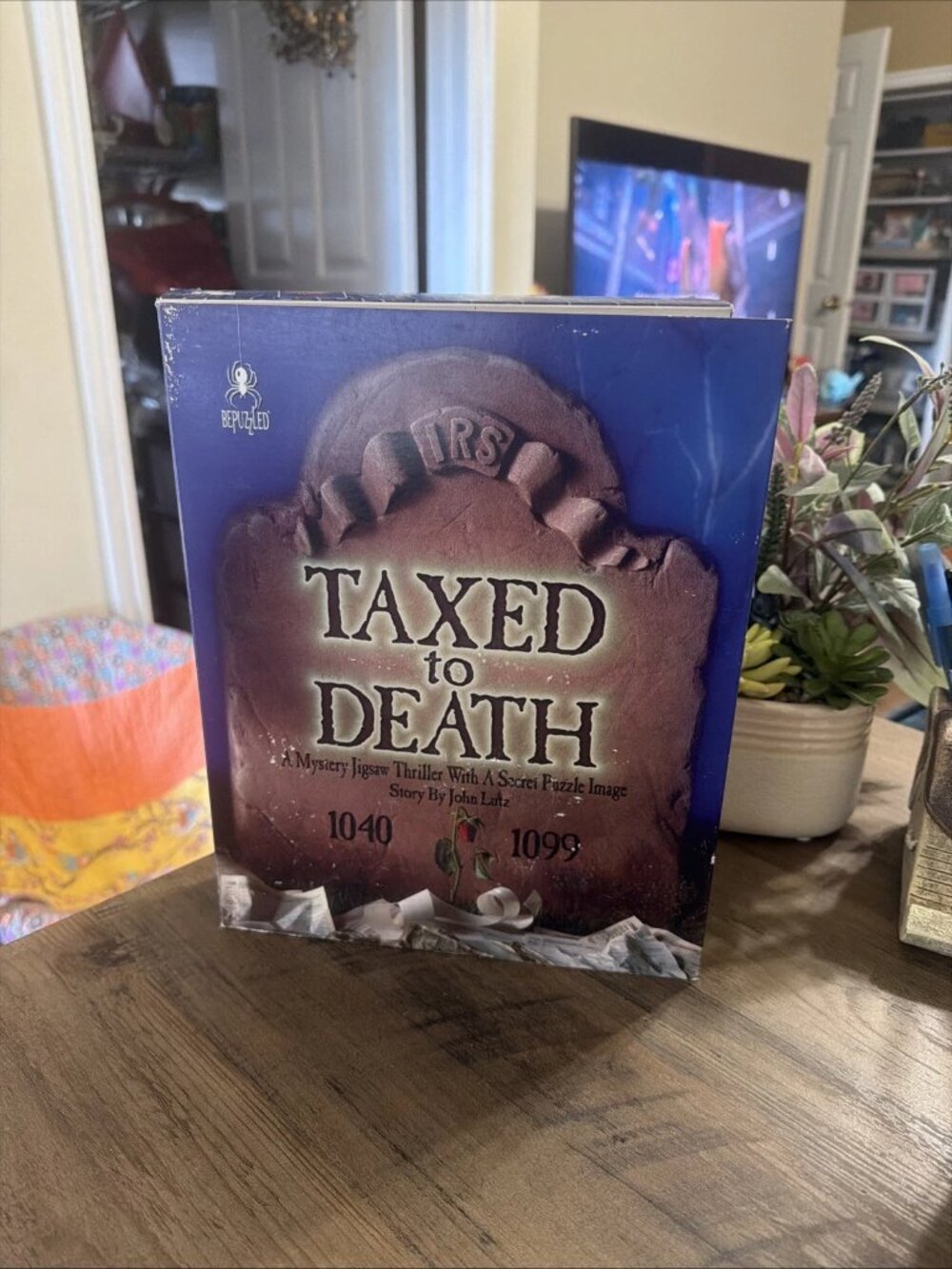 BePuzzled: Taxed To Death - 1995 Mystery 1000 Piece Puzzle - Complete